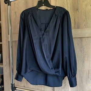 Banana republic, size medium, navy blue, long sleeve blouse